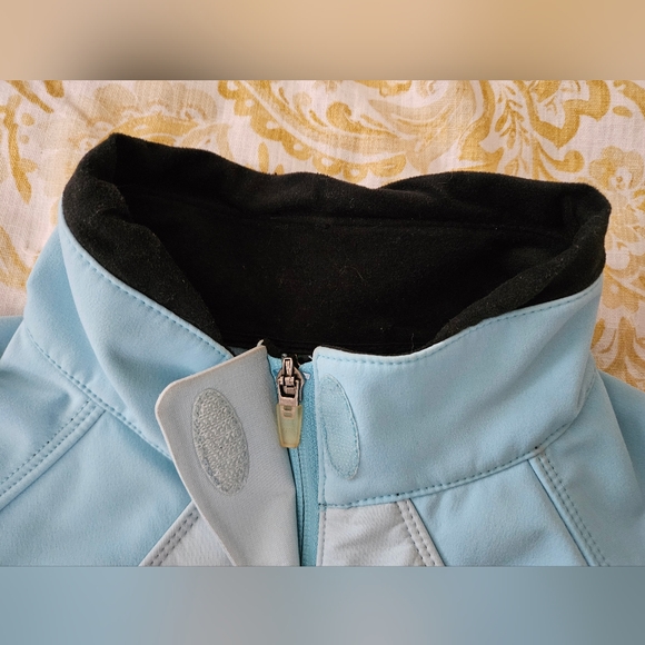 Vintage L.L. Bean Womens Soft Shell OAKMS Full Zip Light Blue Jacket Size Large - Picture 14 of 15